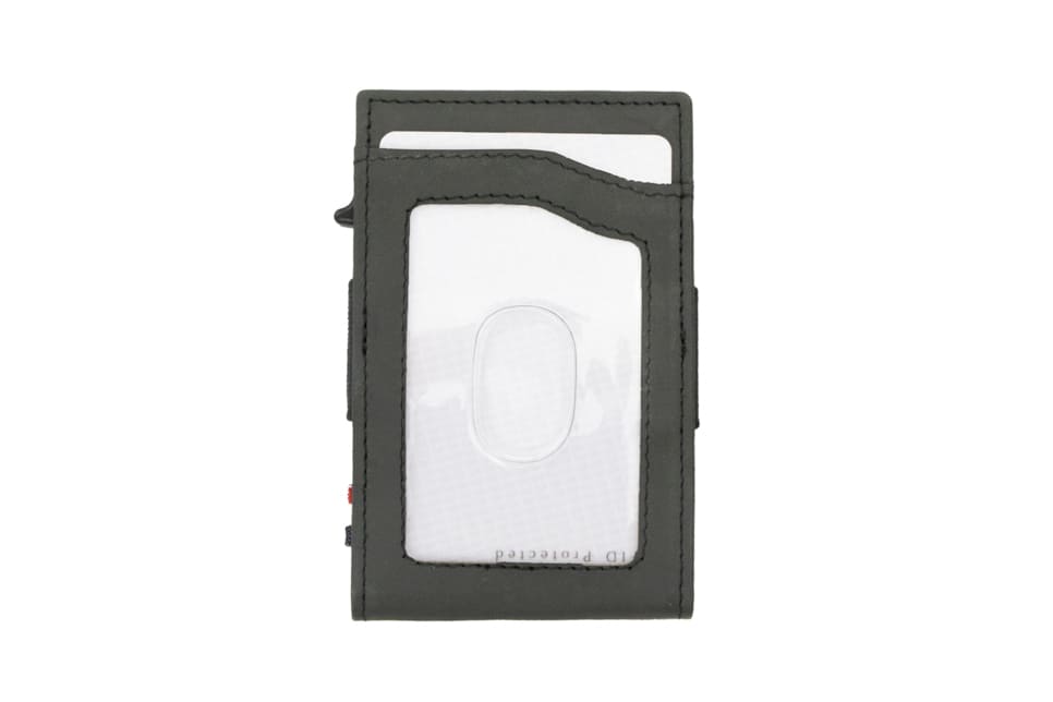 Metal Card Holder Slim ID Window